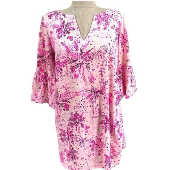 Lilly Pulitzer Dresses & Skirts - Lilly Pulitzer dress Tosha Wild About You Pink Blossom dress mini dress Size M